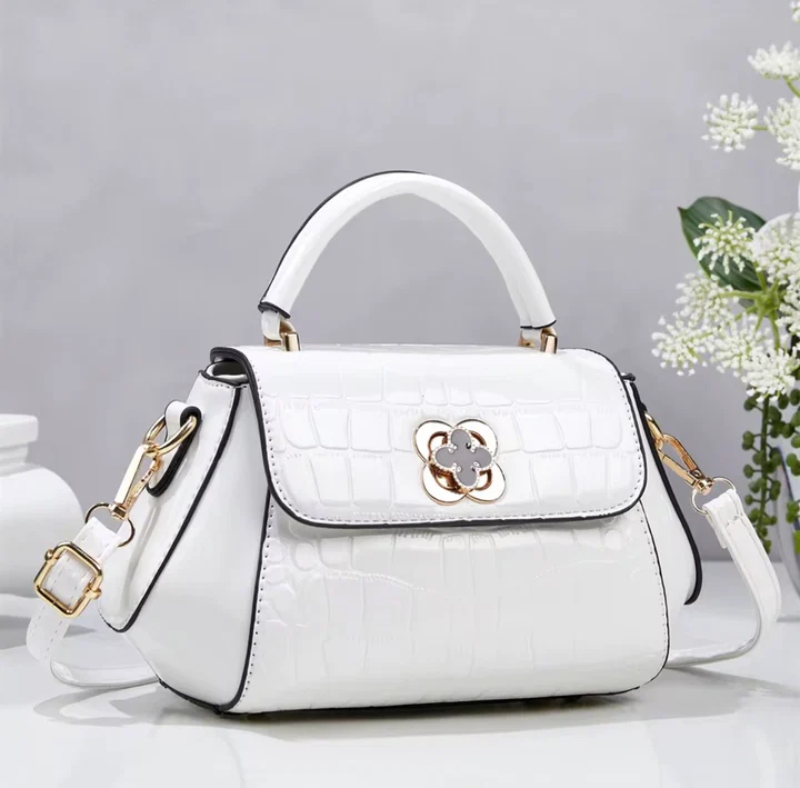ACIES Croc Luxe Top Handle Bag