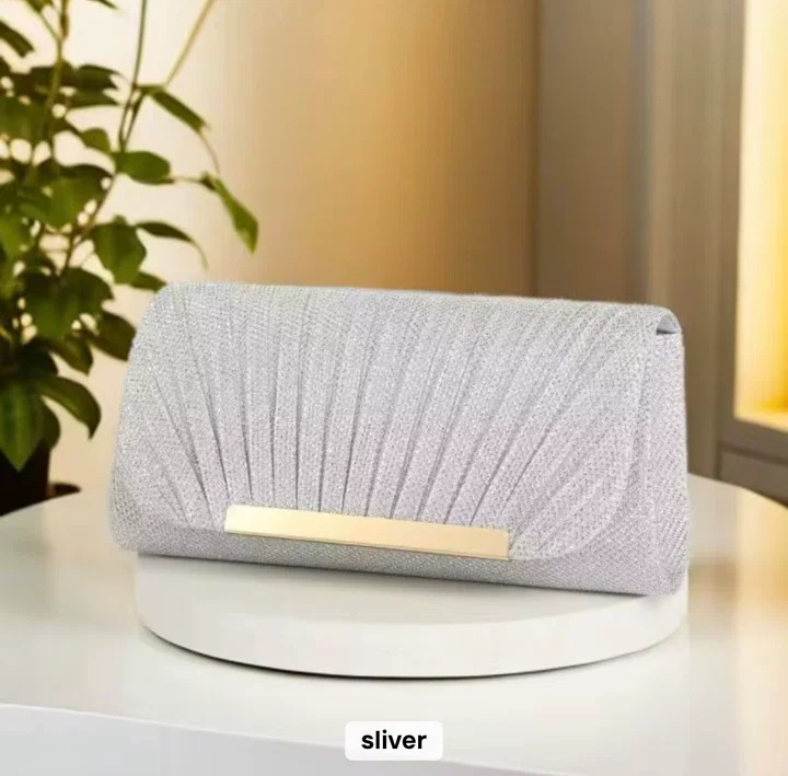 Celeste Shimmer Clutch