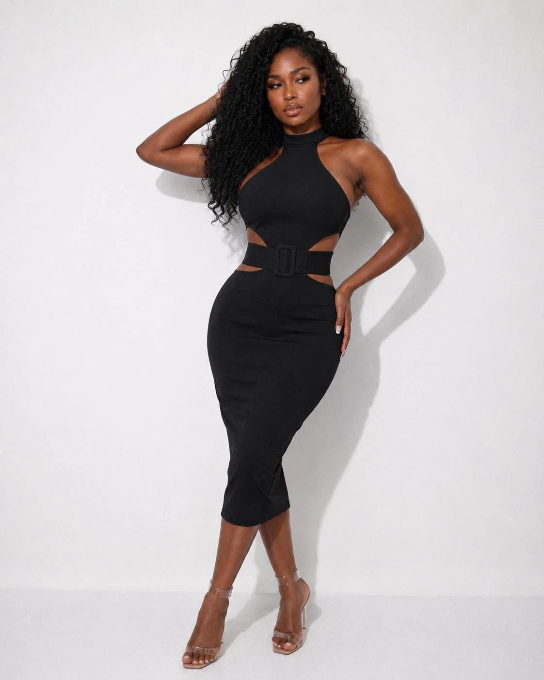 Sexy Bodycon-Baring Bandage Evening - Black