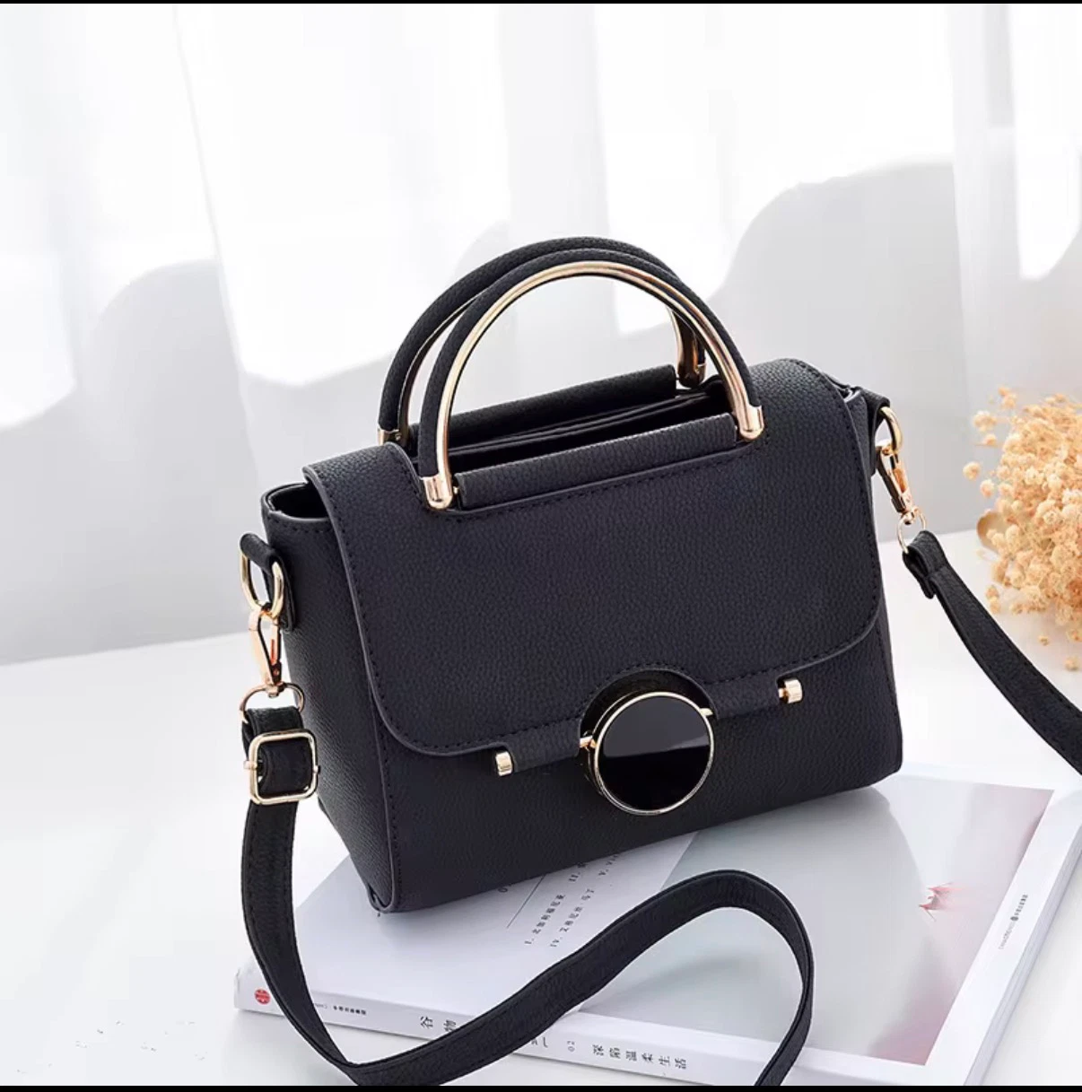 ACIES Celeste Ring Handbag - Balck