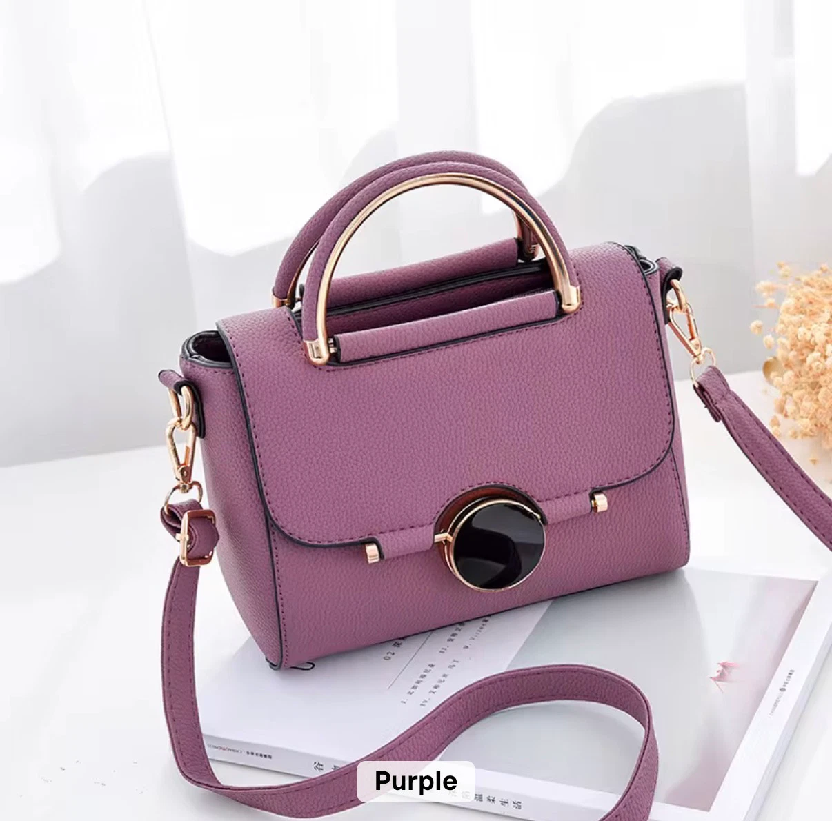 ACIES Celeste Ring Handbag - Dust Mauve