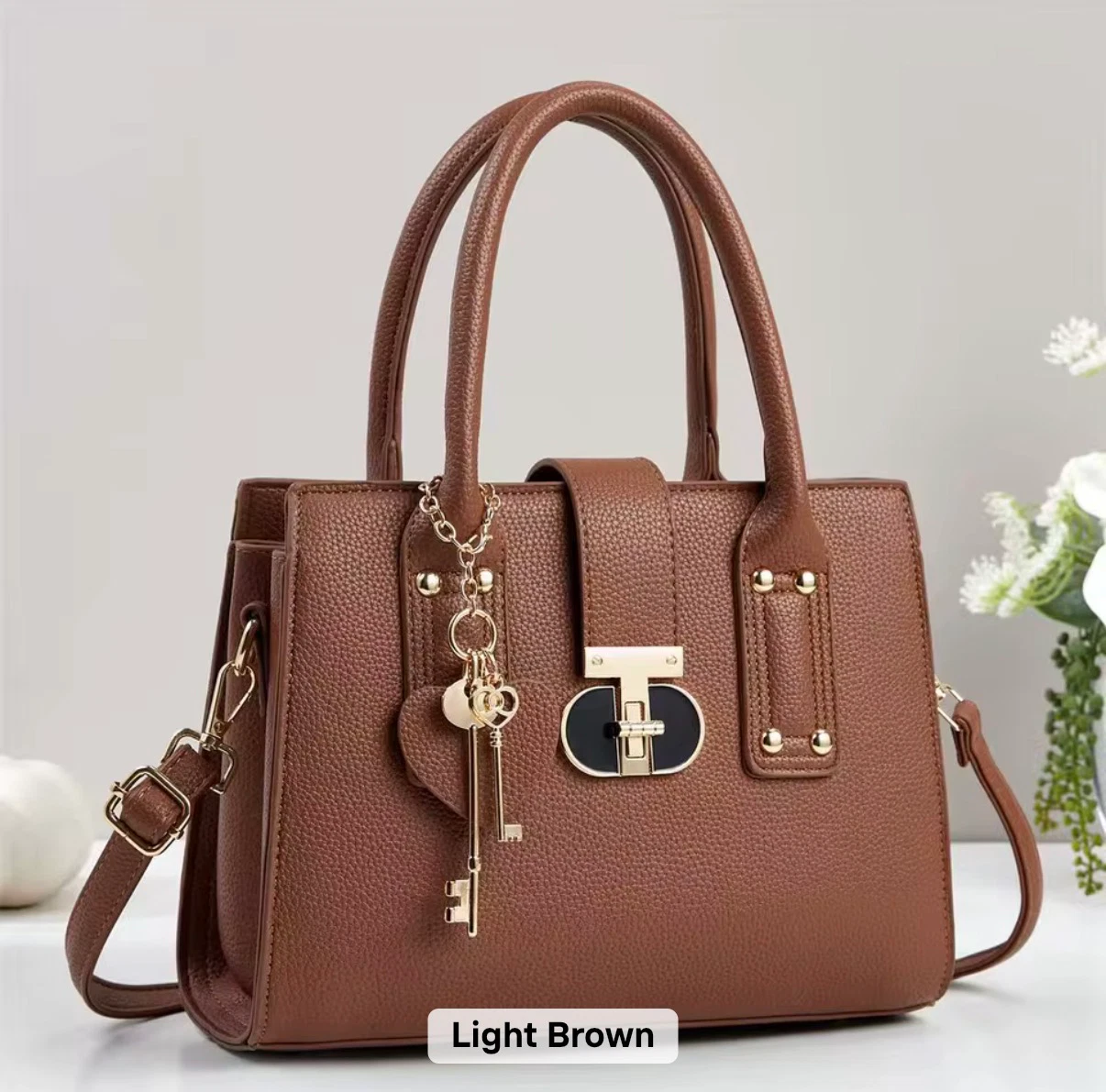 Seraphina Key Tote - LightBrown