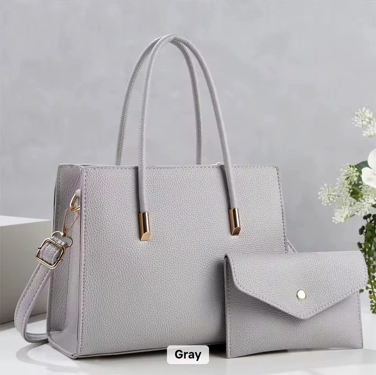 ACIES Valeria Tote Set - Gray