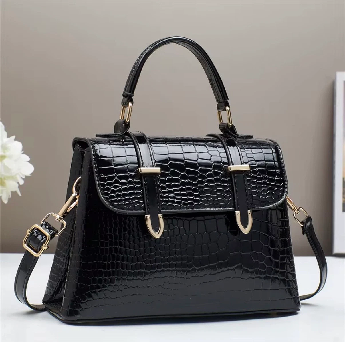 ACIES Élodie Deluxe Handbag - Obsidian Noir