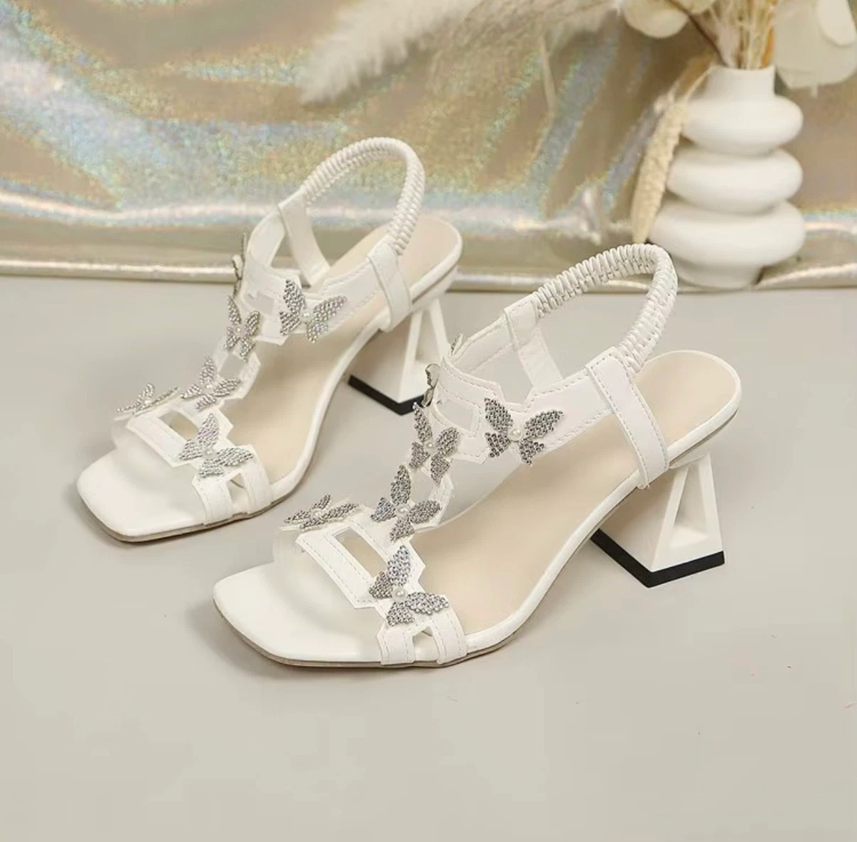 Élodie Crystal Butterfly Heels 3