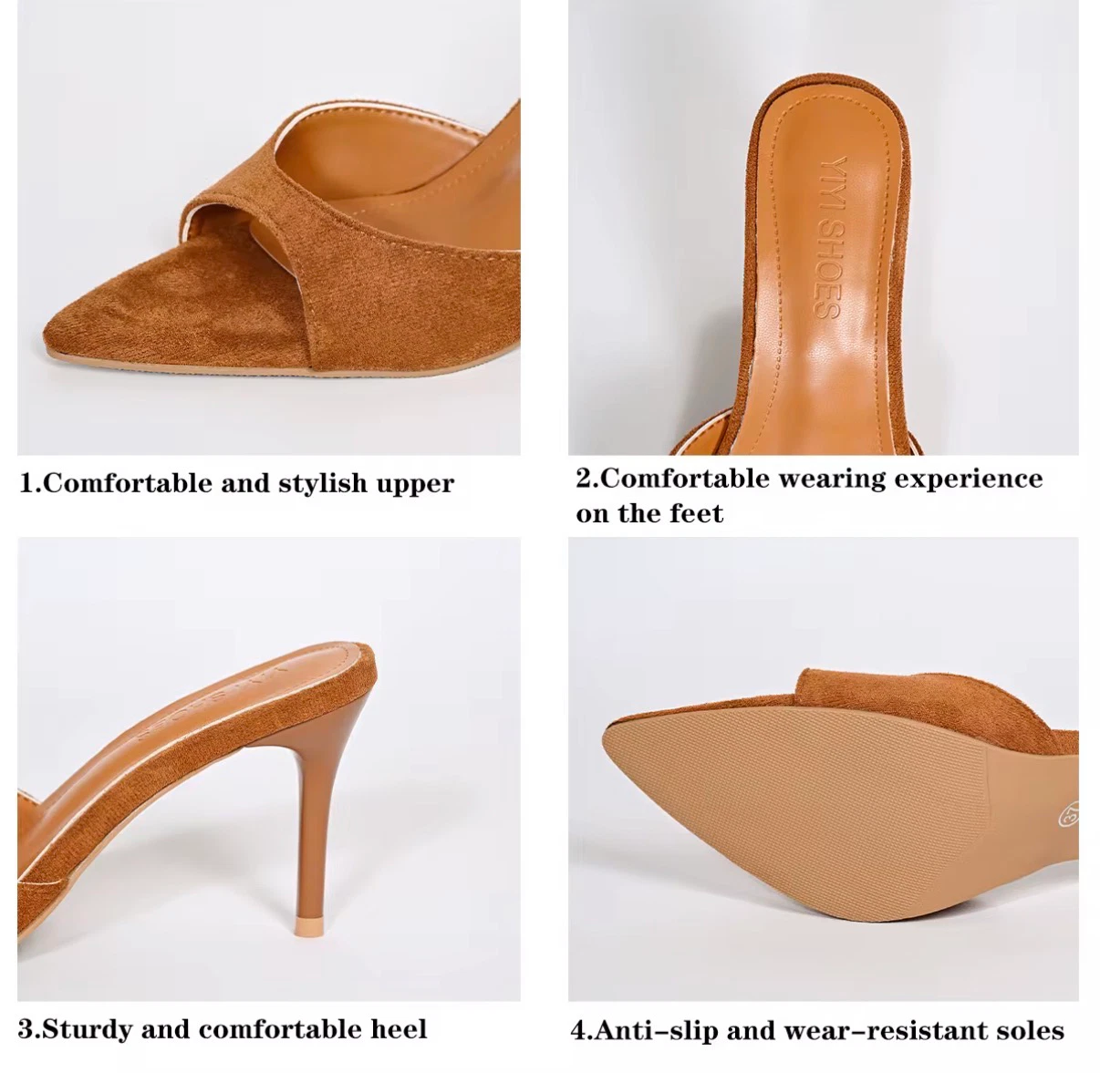 Amara Suede Stiletto Mules 3