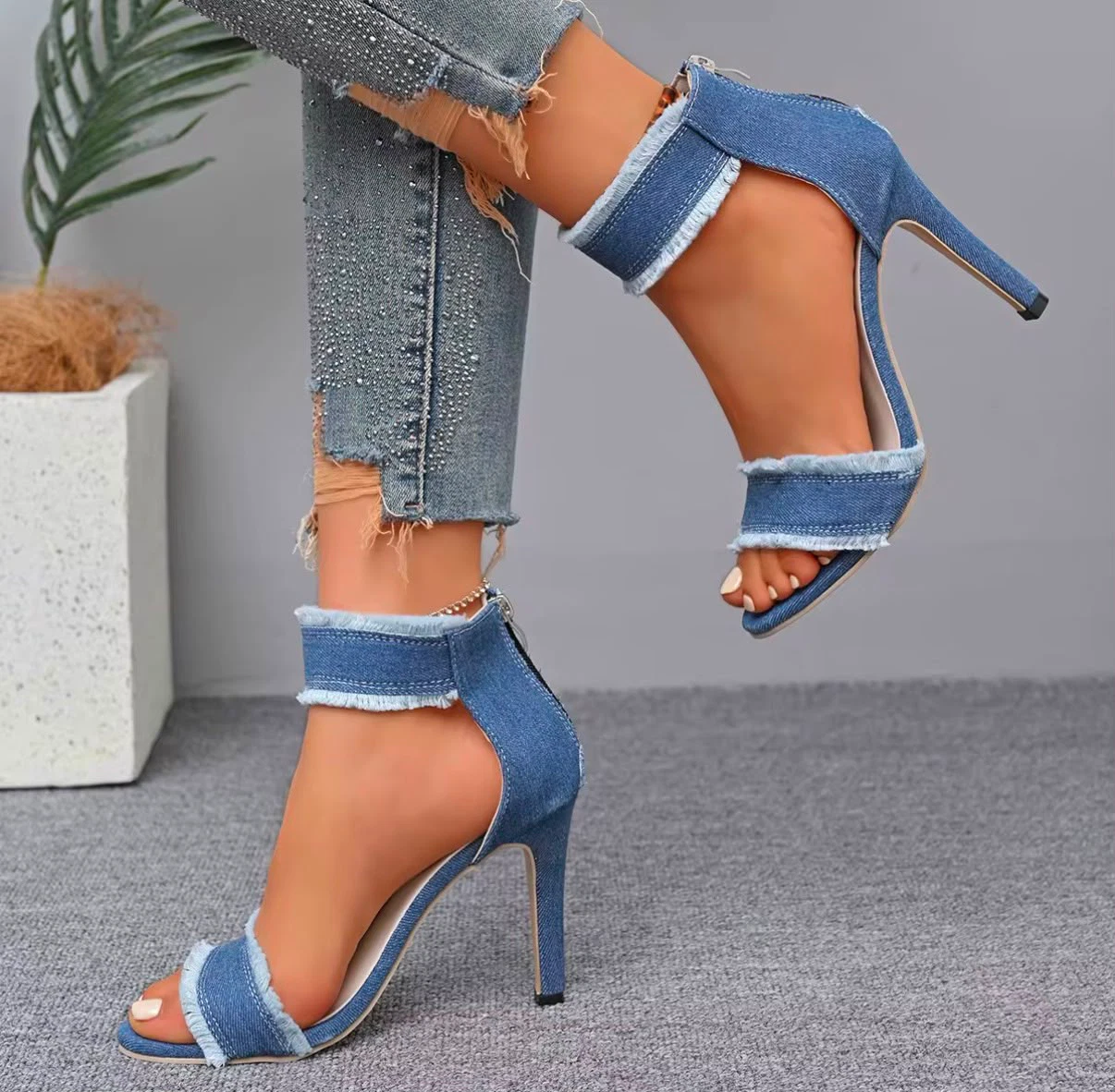 ACIES Rivelle Denim Heels 2