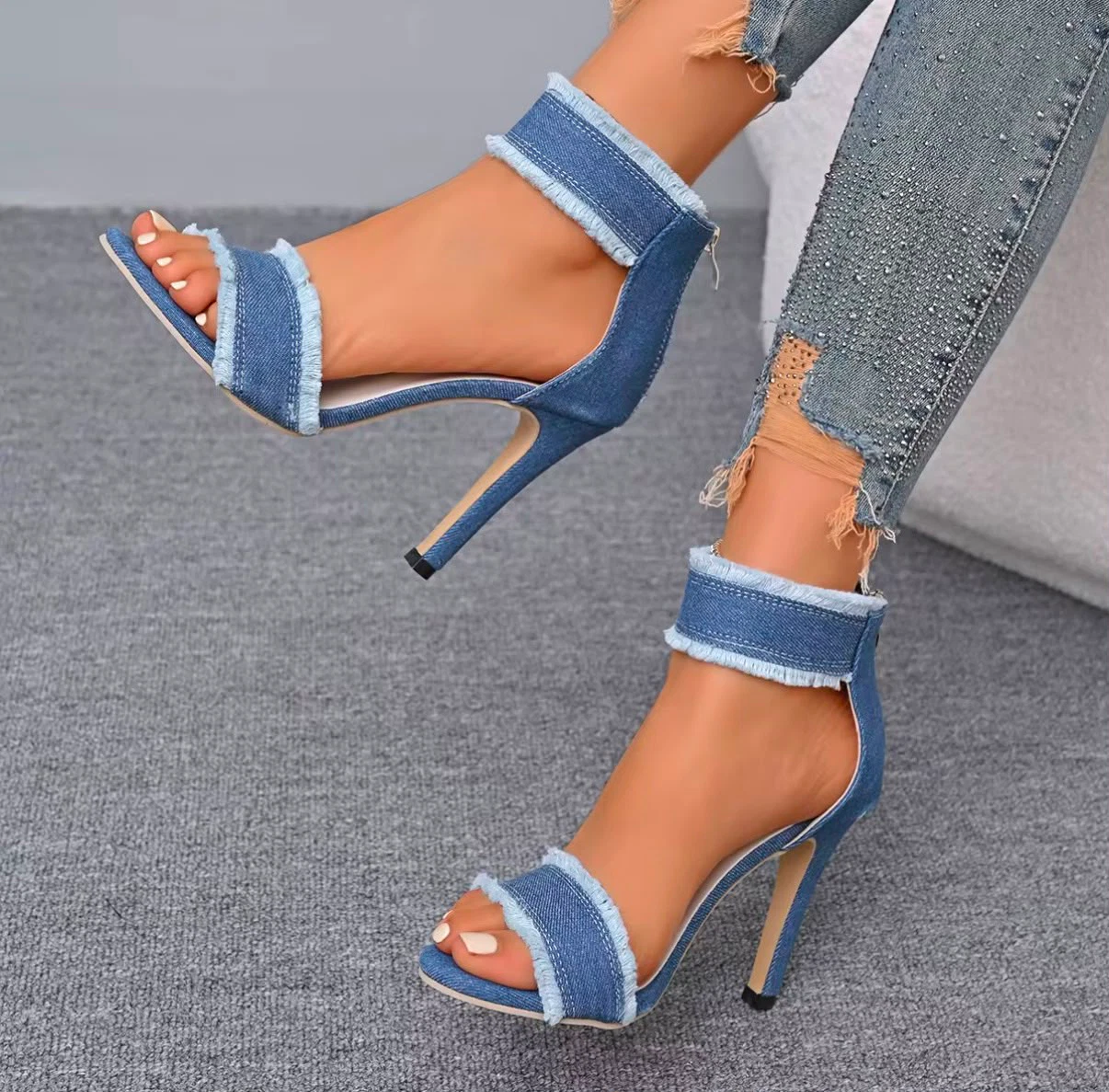 ACIES Rivelle Denim Heels 5